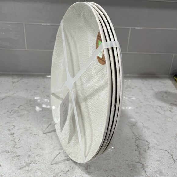 Set 4 Crackle 11” Melamine Dinner Plates Sigrid Olsen Coastal Sea Life Ocean - Picture 7 of 9